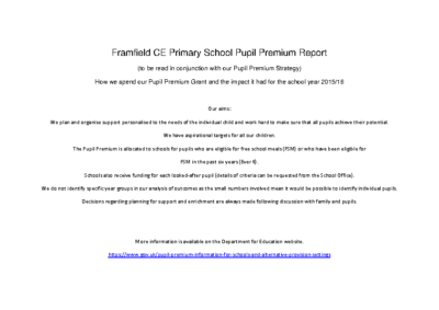 Pupil Premium Report 2015-16