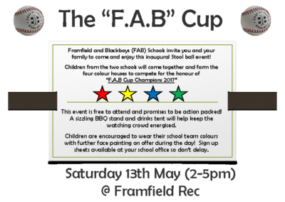 FAB Stoolball Event on 13th May