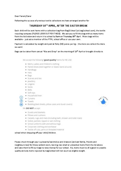 Charity Bag Collection 2018