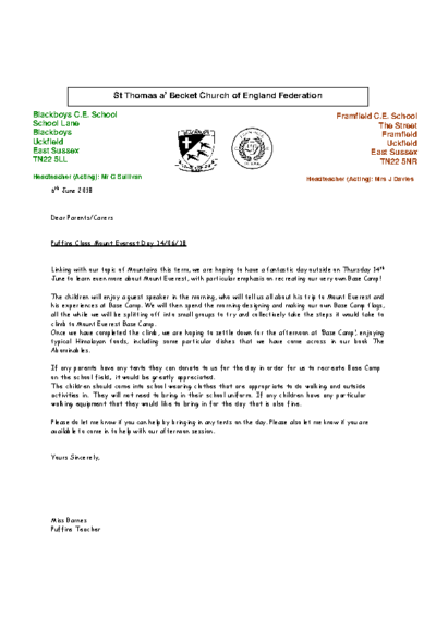 Puffins Mount Everest Day on 14th June