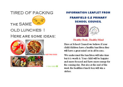 School Council Healthy Lunches