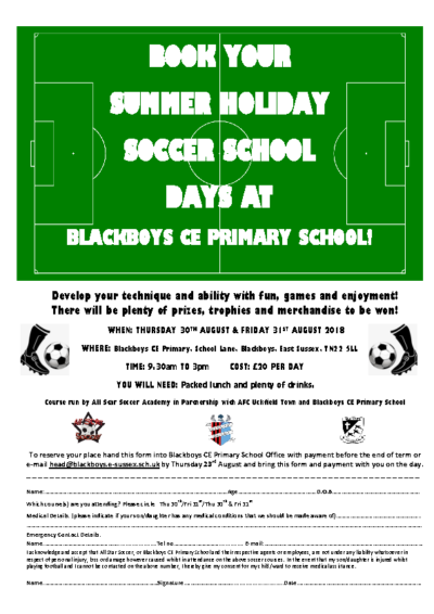 ASSA Soccer Summer School Leaflet