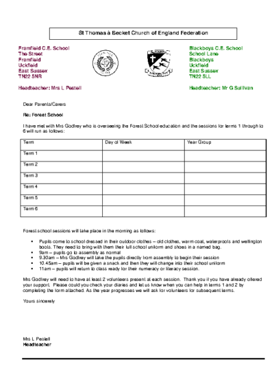 Forest School Terms 1 & 2