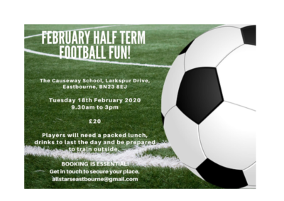 Half Term Football Camp on 18 Feb