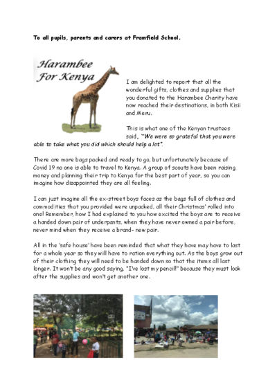 News from Harambee