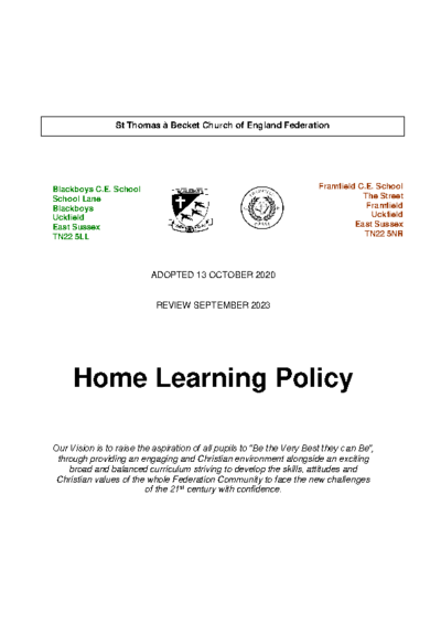 Home Learning Policy