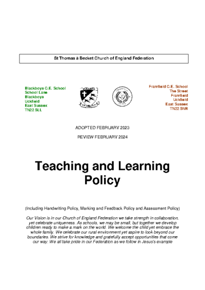 Teaching & Learning Policy