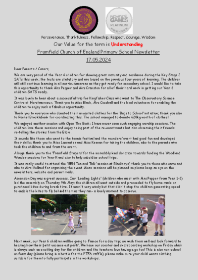 Newsletter 17th Mary