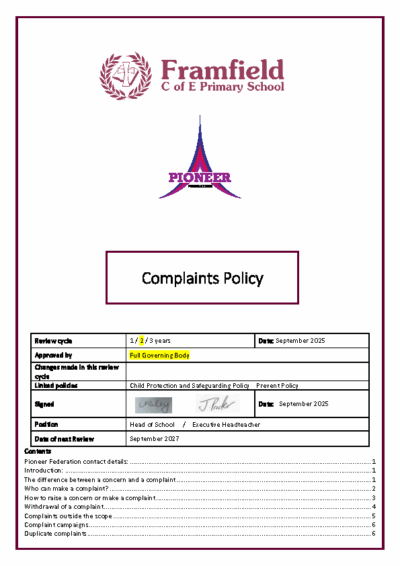 Complaints Policy