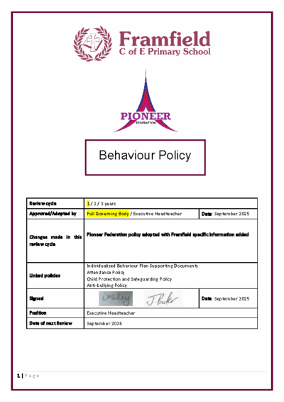 Behaviour Policy