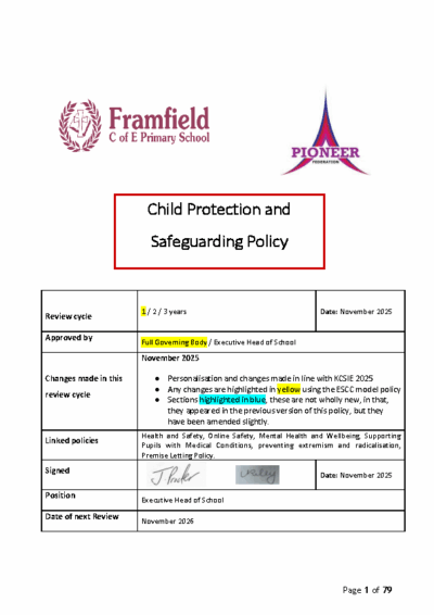 Child Protection & Safeguarding Policy