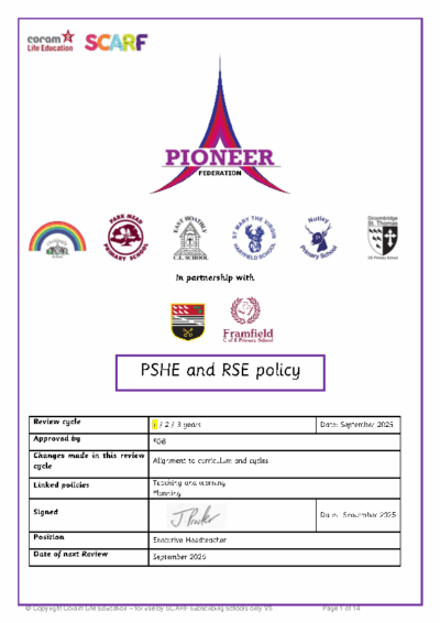 PSHE & RSE Policy