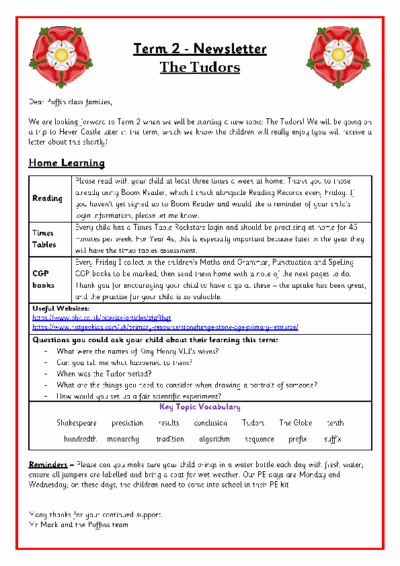 Term 2 2025/26 – The Tudors