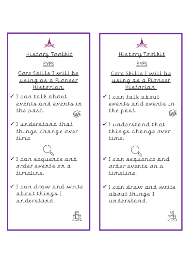 History Toolkit – EYFS