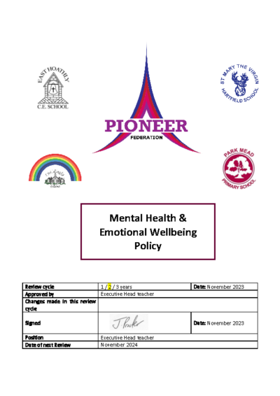 Mental Health & Wellbeing Policy