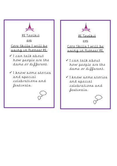 RE Toolkit – EYFS