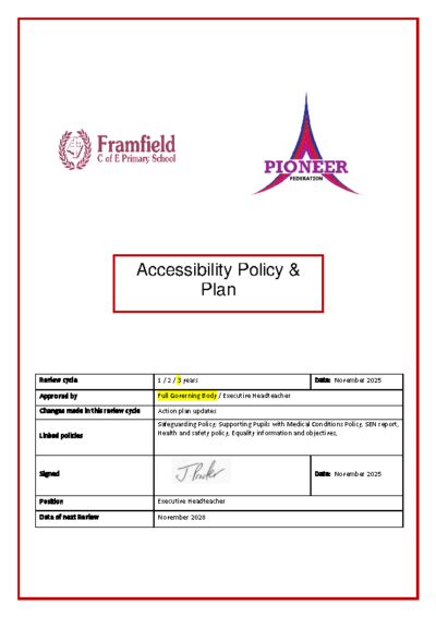 Accessibility Policy & Plan