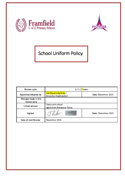School Uniform Policy